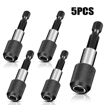 5PCS Screwdriver EXTENSION Drill Bit Holder Quick Release 1/4 Hex Shank Magnetic • $10.99