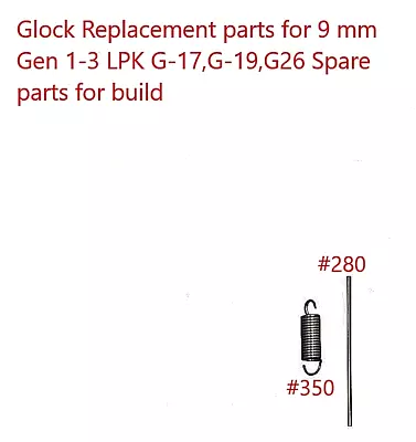 GL0CK Replacement Parts For 9 Mm Gen 1-3 LPK G-17G-19G26 (2 Pieces In Total) • $6.48