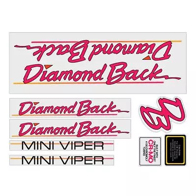 Diamond Back - 1986 Mini Viper - For Chrome Frame Decal Set - Old School Bmx • $71.50