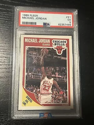 Michael Jordan 1989 Fleer #21 PSA 5 Excellent Chicago Bulls HOF GOAT • $19.99