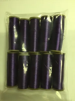 Antique Metallic Purple Thread Spool Bobbin/Textile Industrial Factory~10 Spools • $3