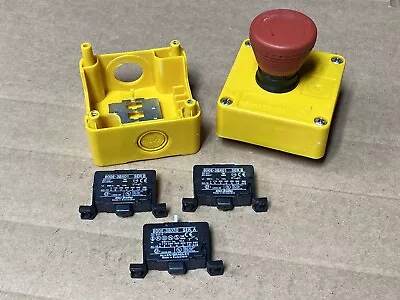 NEW Allen Bradley 800E-1PYM Emergency Stop Push Button 800E-3BX10 (2) 800E-3BX01 • $99