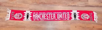 Manchester United  Scarf  FA PREMIER WINNERS 1993  Ex Condition  #2278 • £4