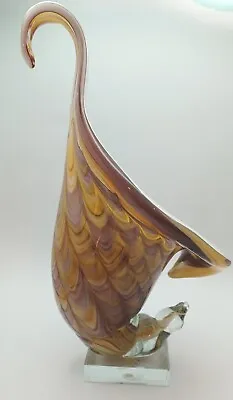 Hand Blown Murano Style Art Glass Seashell Sculpture S.P.I.  • $52