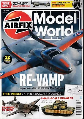 Airfix Model World Mag~#94 Sep 18~Vampire TJ1~Ventura Scale Drawings~M1A2 Abrams • $3.64