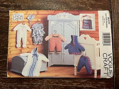 Vogue 9231 UNCUT Sewing Pattern 15-16  Baby Doll Clothes • $9.99