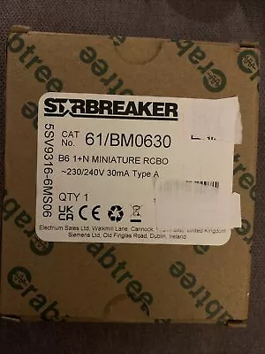 Crabtree Star Breaker RCBO BS 61009 06amp • £16