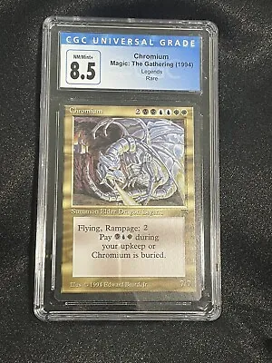 Magic The Gathering 1994 Legends Set Chromium Rare Graded CGC 8.5 • $220