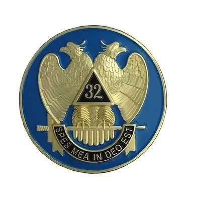 Masonic 32nd Degree Car Auto Emblem (Light Blue) DCA-100LBL • $14.99