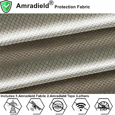 EMI/EMF/Radiation/Microwave Shielding Fabric-Silver Fiber Ripstop For Clothes • $249.99