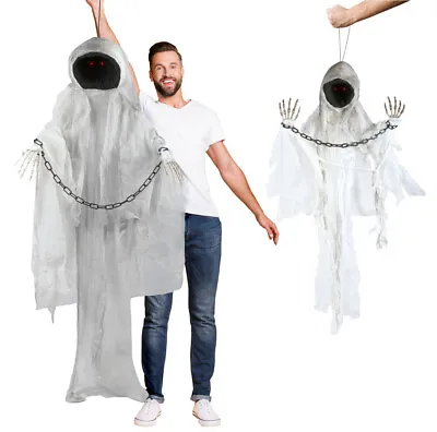 Huge Faceless Spectre Light Up Moving Sound Activated Halloween Decoration Prop • £37.99