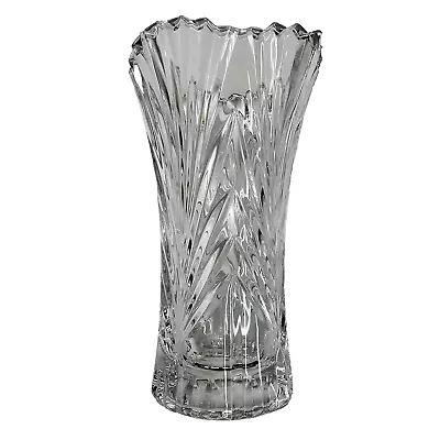 Mikasa Accent Bud Vase 5  Clear Crystal Cut Glass Rounded Square Shape • $20.25