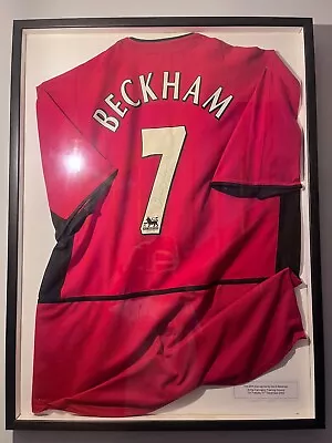 David Beckham Signed Manchester United Shirt: Home 2002-3 • £100