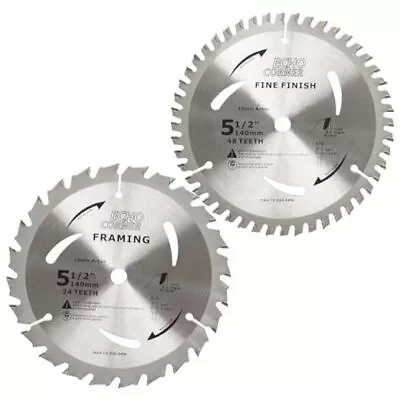 5-1/2  Circular Saw Blades 10mm Arbor 5-1/2 Inch 10mm Arbor 24Tooth+48Tooth • $24.29