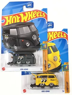 2023 Hot Wheels VW Bus Kool Kombi Yellow & Gray Mooneyes Surf's Up 30th Ann. Lot • $5.49