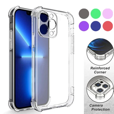 $8.99 • Buy IPhone 14 13 12 11 Pro Max XS XR 7 8 Plus Clear Shockproof  Case Camera Cover