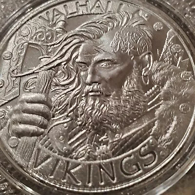 Viking Warrior 1 Oz .999 Silver Coin Odins Valhalla Sailing To Norse God • $39.99