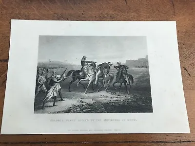 1860 Engraving    Colonel Platt Killed By The Mutineers At Mhow   Indian Mutiny • £16.99