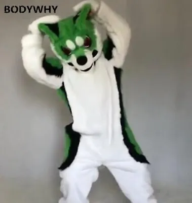 Long Fur Husky Dog Wolf Mascot Costume Fursuit Animal Cosplay Dress Fursuit • $968.15