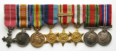 Miniature Ww1 And Ww2 Officers Mbe Campaign Group Of Eight Medals - 1st Army • £60