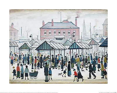 L.S. Lowry - Market Scene Northern Town 1939 - Official Fine Art Print 2 Sizes • $14.87