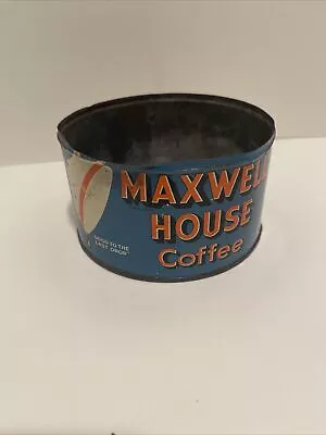 Vintage Maxwell House Coffee Tin Key Wind 1 Pound Can No Lid • $19.63