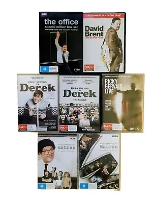 Ricky Gervais DVD Set Bundle - The Office - Extras - Derek - Live - Region 4 • $42