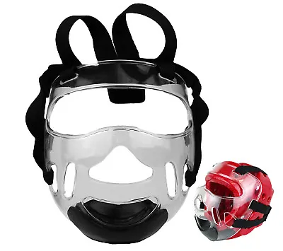 NEW Martial Arts Clear Face Shield Mask For Sparring Head Gear • $30.99