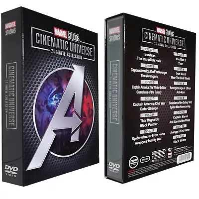 ALL 24 MARVEL CINEMATIC UNIVERSE MOVIE COLLECTION ( 13-Disc DVD Region 1 ) • $22.80