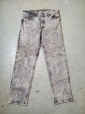 Vintage Levi's 506 Black Acid Wash Straight Leg Men’s Denim Jeans 36 X 32 • $4
