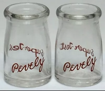 Pevely Dairy Miniature Glass Super Test Creamer Milk Bottle Crescent St. Louis • $40