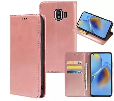 $7.90 • Buy Galaxy J2 Pro (2018) Pu Leather Slim Flip Case Concealed Magnet