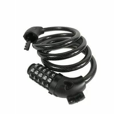 5-Digit Combination Password Bike Lock Cable Bicycle Chain Lock Black Color New • $7.42