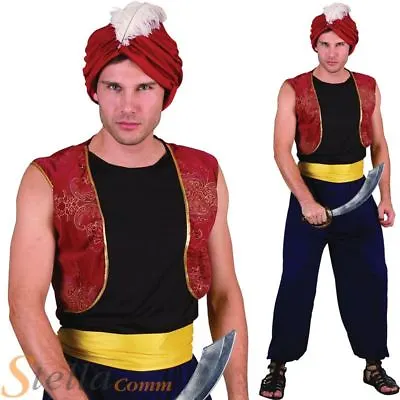 £23.49 • Buy Mens Arabian Bandit Costume Sinbad Sailor Pirate Fancy Dress Outfit