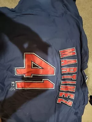 Vtg VICTOR MARTINEZ CLEVELAND INDIANS 41 JERSEY T SHIRT Tribe 2006 Worn 3xl  • $21