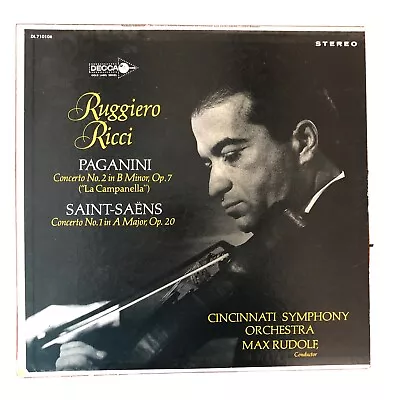 Ruggiero Ricci Paganini Concerto No. 1 Saint-Saens Decca DL 710106 NM Lp • $50