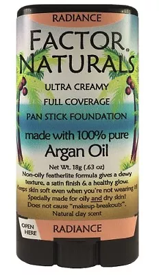Factor Naturals Radiance #208 Pan Stick Foundation W/Argan Oil Made In The USA • $24.39