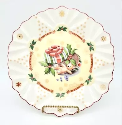 NEW! Villeroy & Boch Toy's Fantasy Salad/Dessert Plate Teddy Bear Christmas 8.5  • $28.99