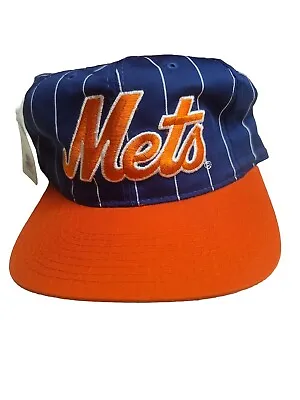 New York Mets Cap Pinstripe MLB Starter Snap Back Vintage Very Rare NEW • $40
