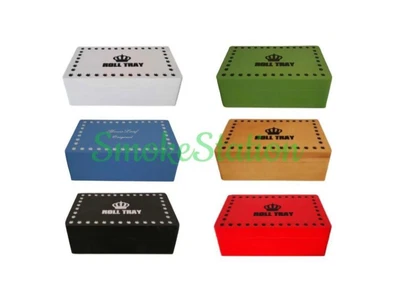 £5.99 • Buy Wooden Rolling Storage Stash Box Tray
