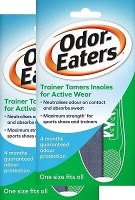 Odor-Eaters Trainer Tamers Super Strength Insoles X2 • £11.15