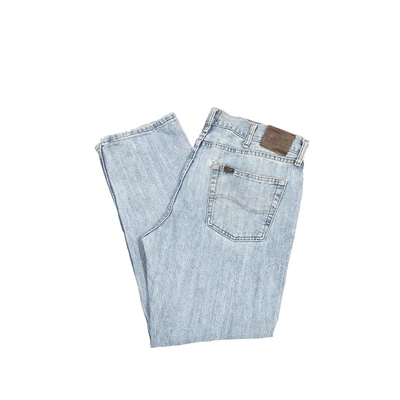 £9.99 • Buy Mens LEE Casual Regular Fit Blue Denim Repair Needed Jeans Trousers W36 L29
