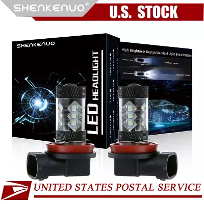 For Chrysler 200 300 2010-2017 - 2X H11 LED Fog Lamps Driving Lights BLUE 8000K • $18.06