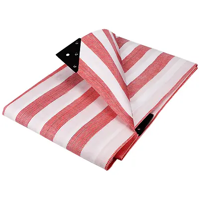 450cm X 600cm Red/White 170gsm Stripe Tarpaulin Heavy Duty Market Stall Cover • £35.28