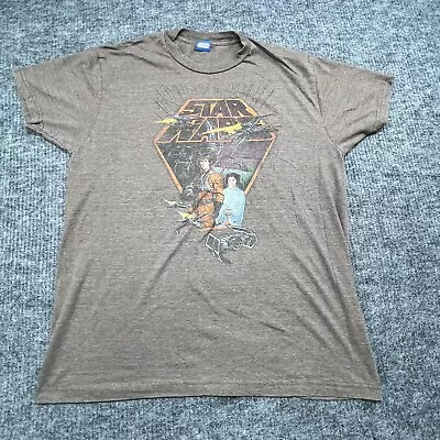 $31.49 • Buy Vintage Star Wars Shirt Adult Large L Brown Graphic 90s Empire Strikes Back