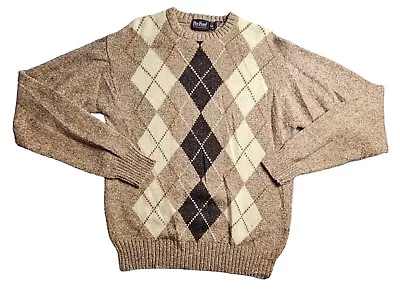 Vintage 90s Par Four Golfing Argyle Pullover Wool Sweater Size Large XLT Mens • $19.99