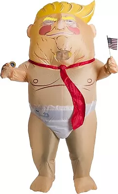 Adult Over Inflated Ego Inflatable Donald Trump Halloween  Costume ONE SIZE • $39.88