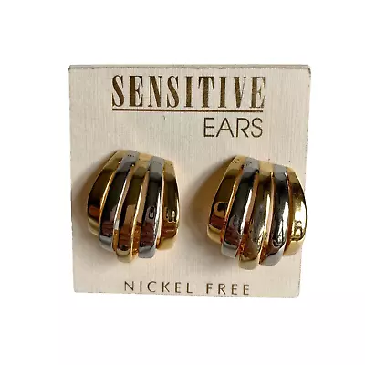 Sensitive Ears Nickel Free Clip On Earrings Vintage Gold Silver • $14.95