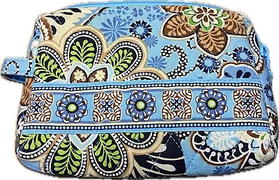 Vera Bradley Small Makeup Cosmetic Waterproof Lined Zip Bag Blue Bali Retired • $7.92