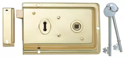 Dale Hardware Rim Sash Lock | Polished Brass 2 Keys | Visi Packed NEW DP007153 • £8.99